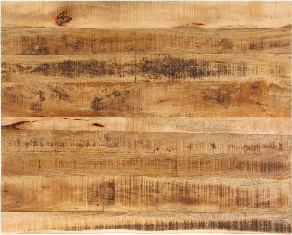 vidaXL Tischplatte 90x80x2,5 cm Baumkante Massivholz Raues Mangoholz