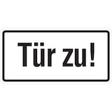 thumbnail of Türschild, Tür zu!, 50 x 100 mm, Folie - 100x50 mm Folie selbstklebend