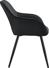 thumbnail of tectake Stuhl Marilyn, Samtoptik, gesteppt - 2er Set schwarz/schwarz