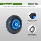 thumbnail of Sackkarrenrad PU-Rad 260x85 mm 3.00-4 60 mm versetze Nabe Ø 20 mm blau Vollgummi Bollerwagen