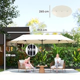thumbnail of Outsunny Outsunny Chapéu de Sol Duplo para Jardim 4,6x2,7x2,4m Chapéu de Sol Anti UV com Manivela para Exterior Bege
