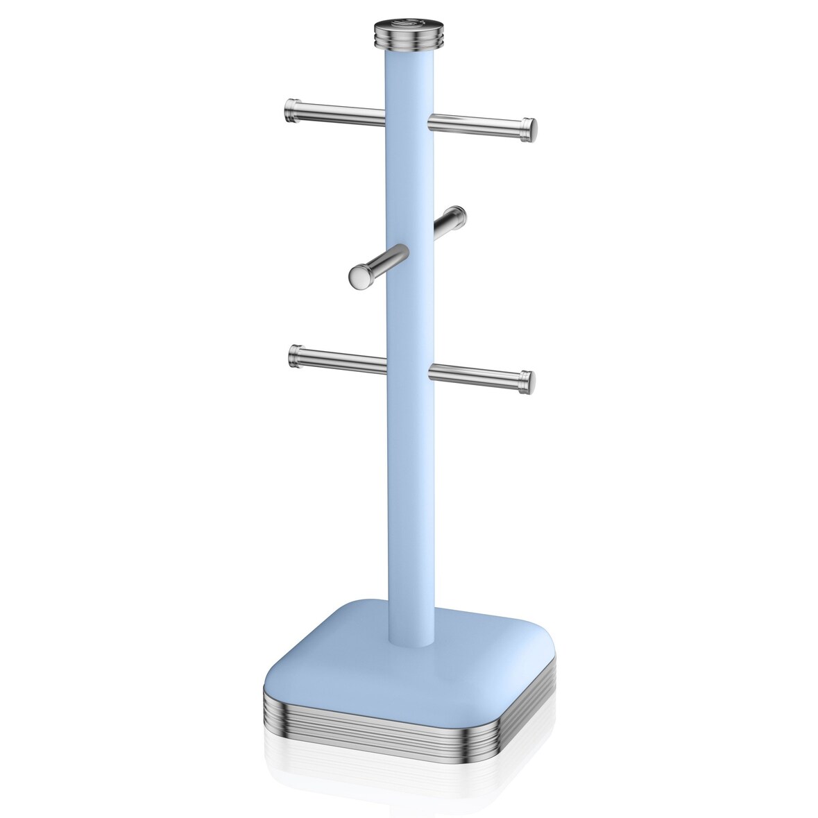 Swan Retro SWKA1030BLN Porta Tazas, Soporte Almacenamiento para 6 Tazas Café, Acero Lacado Alta Calidad, Estable, Duradero, Diseño Vintage, Azul