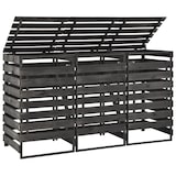 thumbnail of vidaXL Mülltonnenbox für 3 Tonnen 210x75x121 cm Kiefer Massivholz