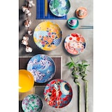 thumbnail of Excelsa service 18 assiettes Kimono porcelaine multicolore