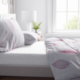 thumbnail of Bettwäsche 200x220 cm Fleece Grau Lila Feder Winter warm