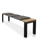 thumbnail of Lycce Klemmkissen / Sitzkissen mit 1 Leiste, Lederimitat Olifante, weich gepolstert, taupe