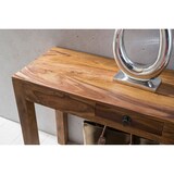 thumbnail of Konsolentisch ``Nako``: Landhausstil, Schublade, Sheeshamholz, 40 cm Tiefe, vielseitig einsetzbar. Braun, 120x40x70 cm | Kadima Design