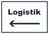 thumbnail of Logistik Schild mit Text und Richtungspfeil links Transport Versand waagerecht A3 (297x420mm)