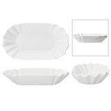 thumbnail of 2x Frietjes XL Pommesschale oval weiß Currywurst-Schale Servier-Teller Porzellan