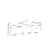 thumbnail of TV-Meubel, Lowboard, Woonkamer, Eetkamer, 160, Voor tv's tot 65", Elektrische haard XXL, Moderne stijl, Zwart _ 421_5