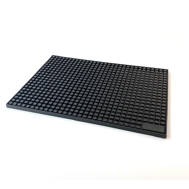 Tapete de barra de goma negra 44 x 30,5 cm 3325