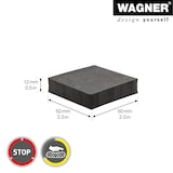 thumbnail of WAGNER Vibrationsdämpfer 2tlg. - 50 x 50 x 12 mm, schwarz, unter der Waschmaschine, Trockner, PAK geprüft - 15195099