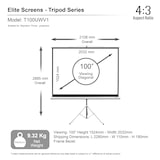 thumbnail of ELITE SCREENS Beamer Leinwand ,/TRIPOD - MOBILE STATIV PROJEKTIONSLEINWAND/100/geeignet für: normalen Beamer