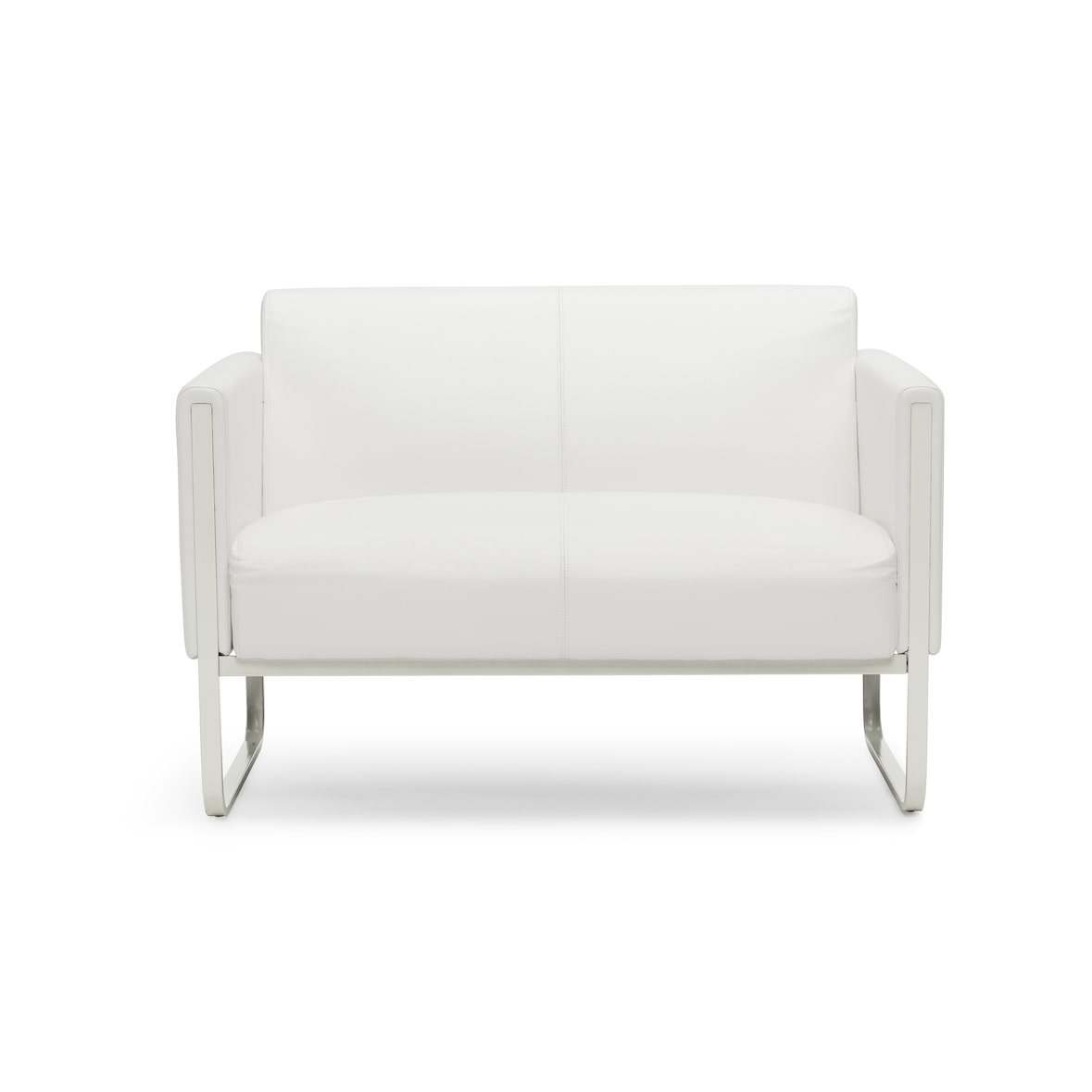 Loungesofa ARUBA Gestell weißgrau Kunstleder 2-Sitzer weiß hjh OFFICE