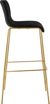 thumbnail of CLP 2er Set Barhocker Hover Stoff Vierfußgestell Gold Stoff HBT: 100x43x48 cm dunkelgrau