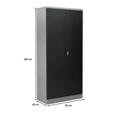 thumbnail of PROREGAL Stahlschrank BEE mit 5 lackierten Fachböden | HxBxT 195x92x42cm | Grau-Anthrazit | Werkstattschrank Werkzeugschrank Aktenschrank