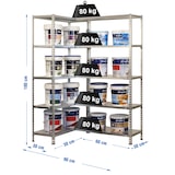 thumbnail of SimonRack Estanteria Esquina Metalica, 1800x900x300 mm, 10 Alturas Metal, 80 kg de Punto Flexión, Estanterías Almacenaje, Galvanizado - Simoncorner