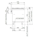 thumbnail of MBM Gasherd 6-flammig mit Gasbackofen 48,0 kW