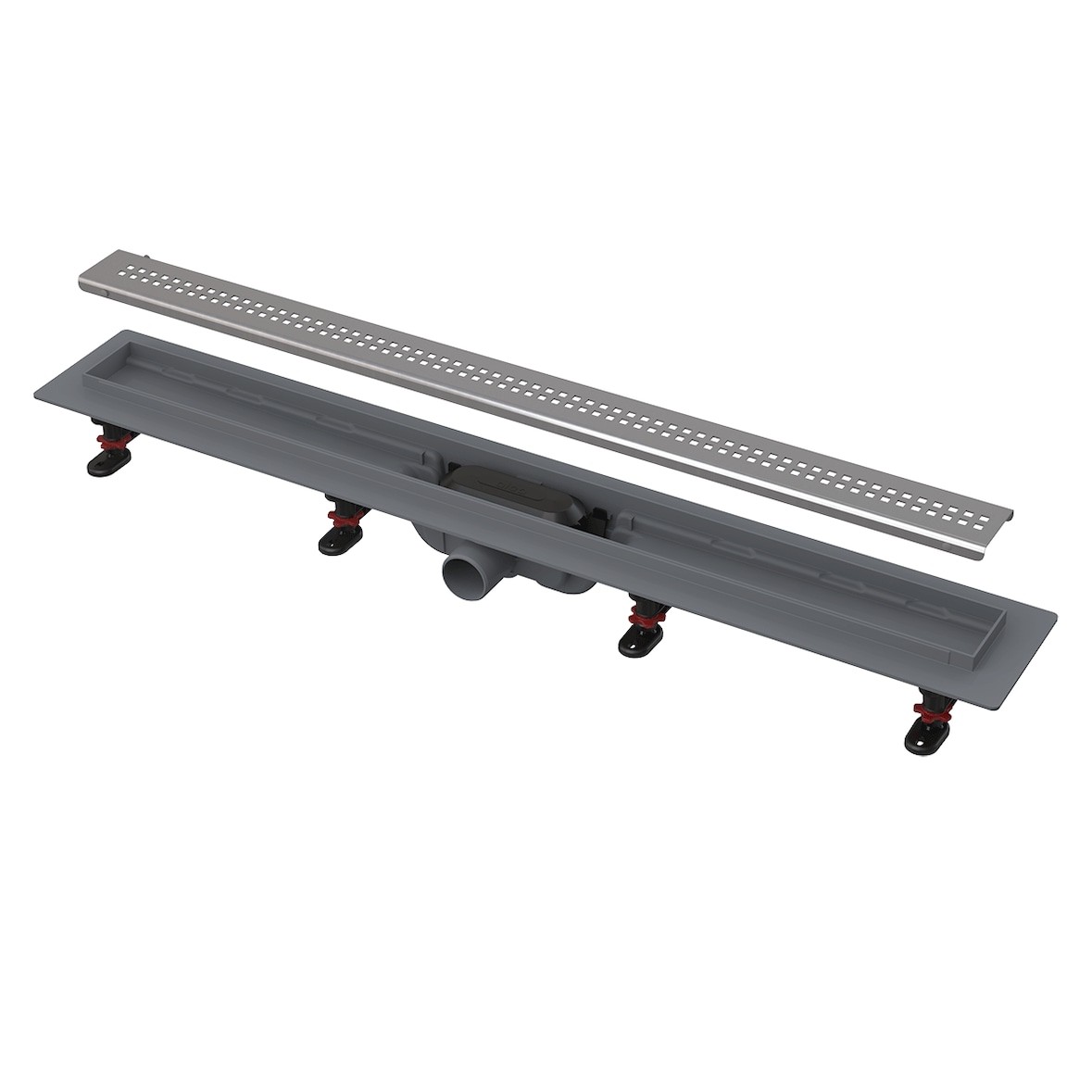 Alcadrain APZ9 Simple Duschrinne mit Rand für den perforierten Rost chrom 850 mm