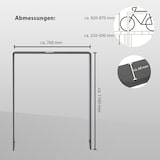 thumbnail of 2 x Fahrradanlehnbügel 115 x 76 cm Flachstahl 13 mm Anthrazit Einbetonieren Fahrradständer Parker Typ U