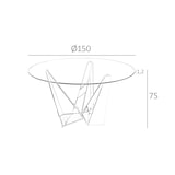 thumbnail of Angel Cerdá  Runder Esstisch aus Glas 1042.01