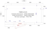 thumbnail of Tiefkühlzelle - 6,1 m³- 2,7 x 1,5 - Höhe 2,2 m - inkl. Wandkühlaggregat - PREMIUM