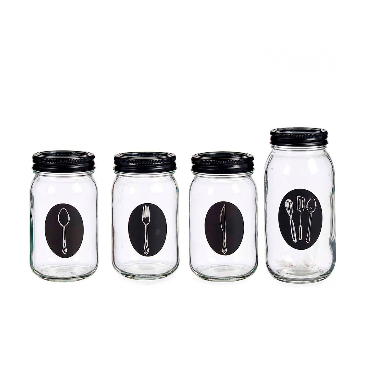 San Ignacio VIVALTO - Set van 4 glazen bestek met deksels