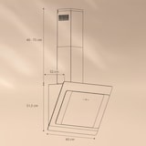 thumbnail of Klarstein >Aurora Eco 60 Dunstabzugshaube 550 m³/h 60cm kopffrei Ambientelicht EEC A+ Weiß