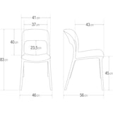 thumbnail of Set 4 Sedie Impilabili in polipropilene 83x56x46 cm Colore Antracite Design Moderno