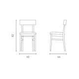 thumbnail of Monaco - Cadeira em madeira lacada cinza pomba couro ecológico 2 peças