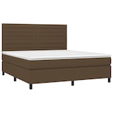 thumbnail of vidaXL Boxspringbett mit Matratze & LED Dunkelbraun 180x200 cm Stoff