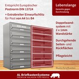 thumbnail of AL Briefkastensysteme 23 Fächer Premium Wand Briefkasten Anlage in RAL 9007 Aluminium Grau, Post A4, robust, wetterfest, Artikelnummer: 132P23EA3P9007