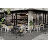 thumbnail of METRO PROFESSIONAL Cadeira de exterior empilhável Laveria, plástico, com braços ,design de corda, branco