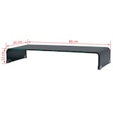 thumbnail of Helloshop26 - Meuble télé buffet tv télévision design pratique support pour moniteur 80  cm verre noir 2502015
