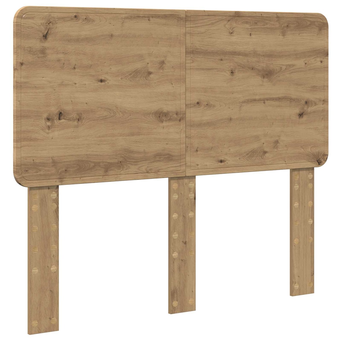 vidaXL Hoofdbord met hoofdeinde Artisan Eiken 135 cm Bewerkt hout