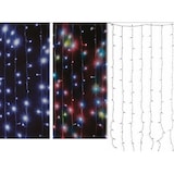 thumbnail of Tenda Cascata luci Led decorative natalizie per esterno a batteria con giochi di luci -  208 Led - Bianco Caldo - cavo luci 3 metri
