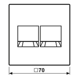thumbnail of Jung Abdeckung 2-fach LS 1969-2 WE WWM LS1969-2WEWWM