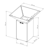 thumbnail of Ciotola da fuoco Corten Auvergnat Normale Quadrata 62 Ciotola Singola