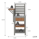 thumbnail of Outdoor-Schrank Massivholz Natur 74x54x149 cm mit Edelstahl-Arbeitsplatte