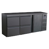 thumbnail of Gastro Barkühler Bar-Kühlschrank schwarz 1 Tür 4 Schubladen 537 l, 2002x513x860 mm 0-10°C