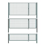 thumbnail of Gartentor Zauntor Einfahrtstor Stabmattenzaun Doppelflügel Grün 1000 x 3500 mm