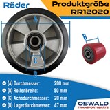thumbnail of Hubwagen Räder & Rollen Satz Gummi/Polyurethan Tandem 2 Räder 4 Rollen