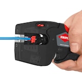 thumbnail of KNIPEX Abisolier-/Crimpautomat, abisolieren und crimpen, Hand, 0,03-10qmm, Abisolierlänge einstellbar,