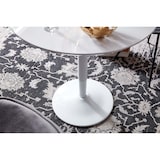 thumbnail of Esstisch Rund 75x75x74 cm Kleiner Küchentisch Weiß Hochglanz, Runder Esszimmertisch 2 Personen, Moderner Frühstückstisch Küche, Tisch Esszimmer