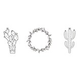 thumbnail of Securit® Set van 3 Raamstencils A3 - Planten Thema - Inclusief Krijtstift