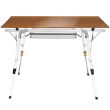 thumbnail of TECTAKE Mesa de camping de aluminio, plegable y regulable en altura, 90 x 52 x 47 - 70 cm marrón