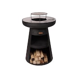 thumbnail of PURLINE Rundgrill mit runder Grillplatte und Grillrost aus schwarzem Stahl EFP55RB