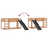 thumbnail of vidaXL Etagenbett mit Rutsche & Leiter Wachsbraun 90x200cm Kiefernholz