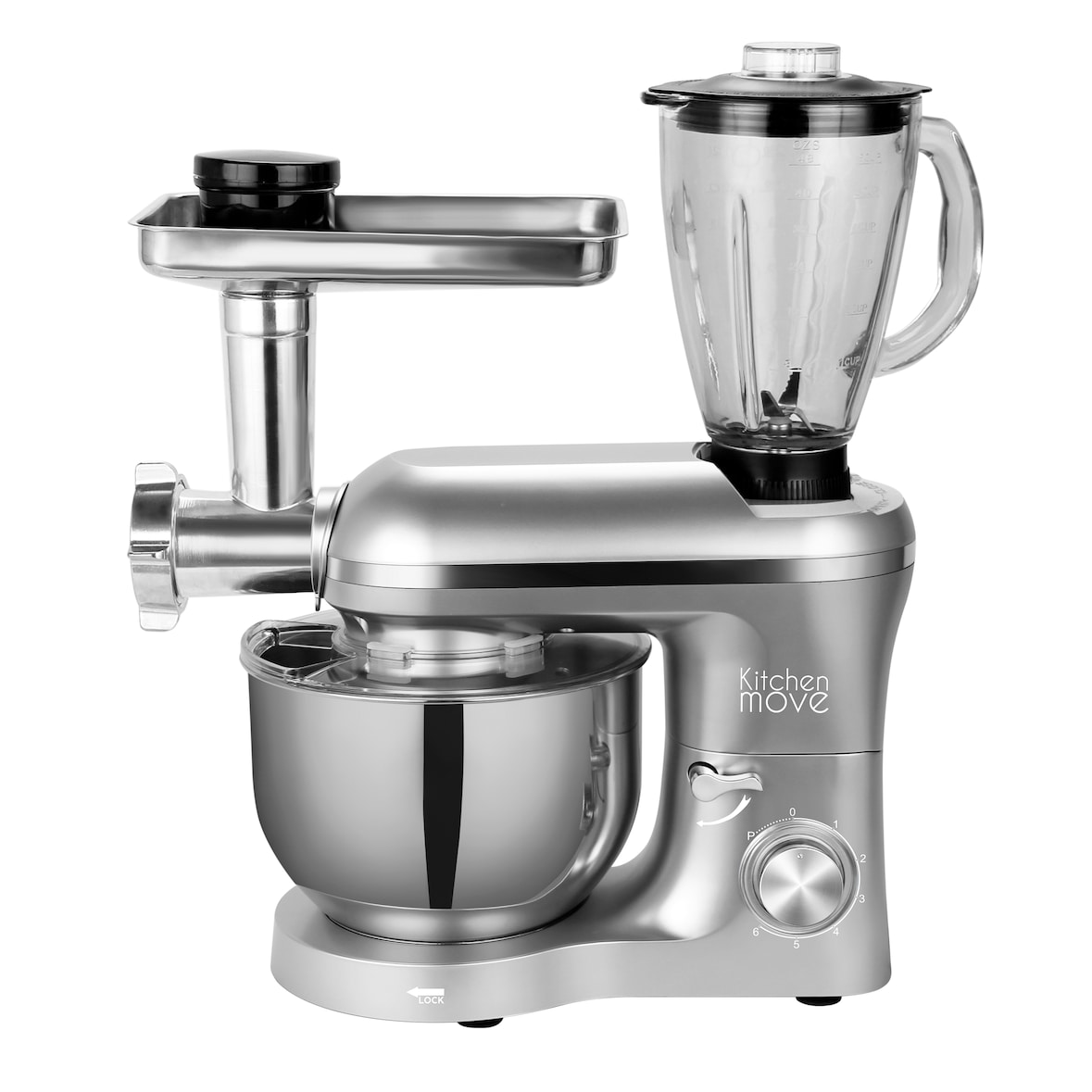 Robot patissier hachoir blender multifonction 1500W bol 5.5L VIPER PRO Gris acier