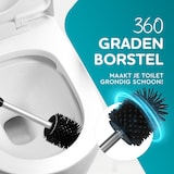thumbnail of HGMD Toiletborstel Siliconen met Houder - Zwart – Wc Borstel - Toilet Borstel Houder – Sneldrogend, Stevig en Hygiënisch